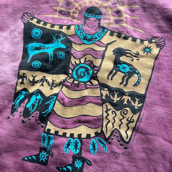 Vintage 90s Women's Dragoli Tie Dye Crewneck - Picture 2 of 5